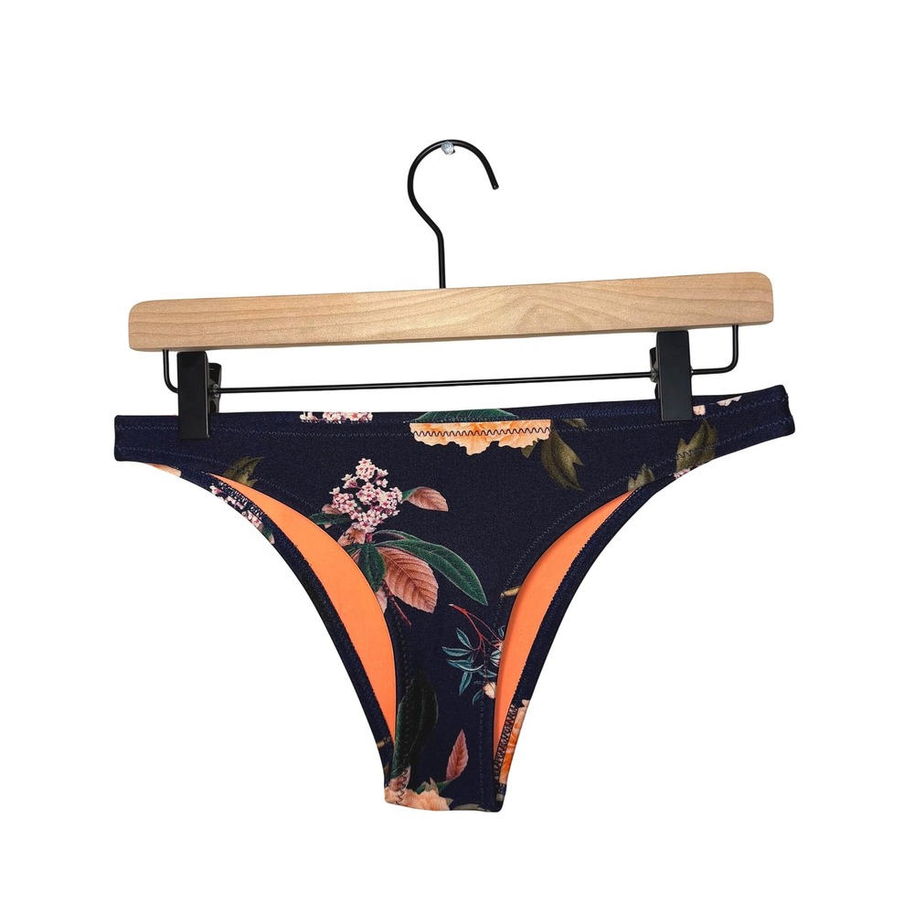 Women's TRIANGL Swim Bikini Bottoms ONLY Neoprene Swimwear Floral Low Rise SZ  M